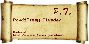 Povázsay Tivadar névjegykártya